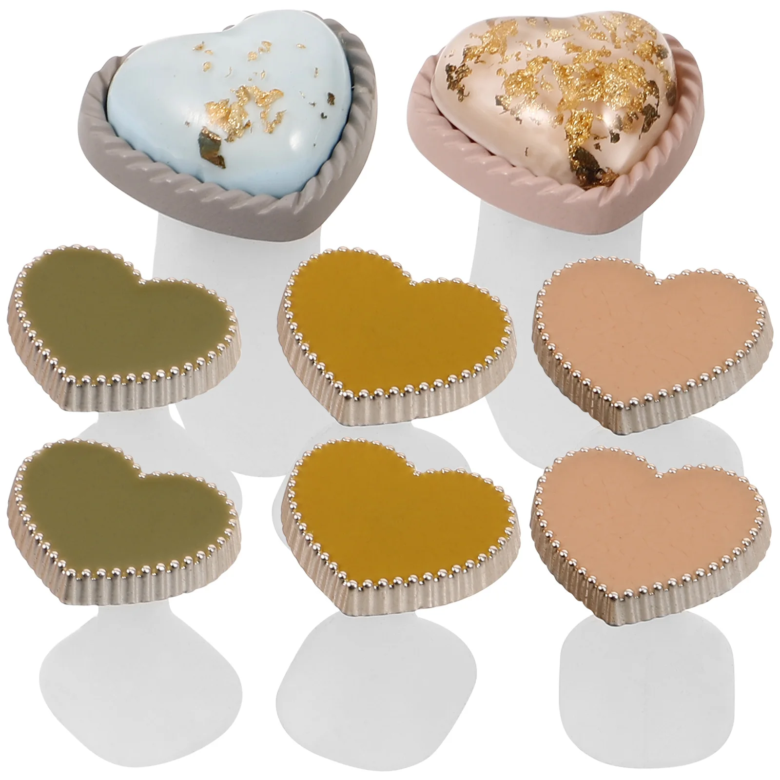 

8pcs Toe Separators Multicolor Heart Shaped Adjustable Pedicure Nail Art Accessories for Women Summer Candy Colors