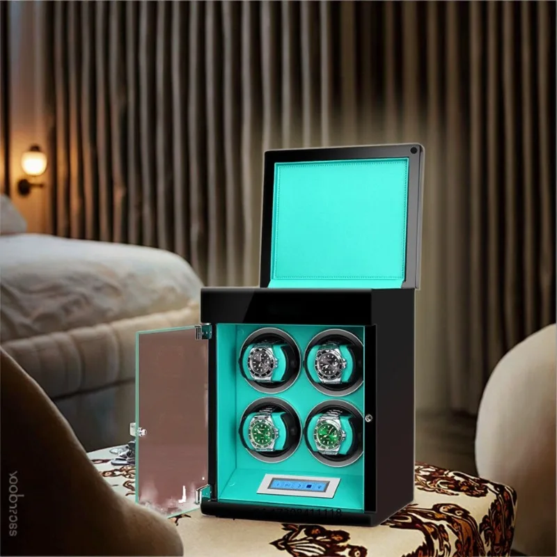 Automatic Watch Winder with Self-Winding Feature Square Mechanical Jewelry Storage Box for Home Use