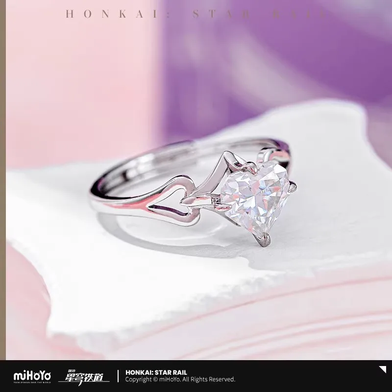 

miHoYo Official Cyrene Ring Honkai Star Rail Cyrene Theme Oath Ring Clothing Accessory Couple Proposal Ring Cosplay Xmas Gifts
