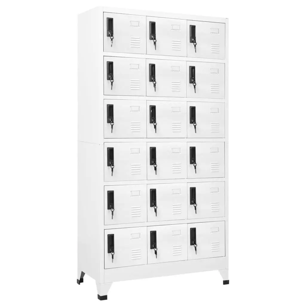 Locker Cabinet for White 35.4x15.7x70.9 Steel