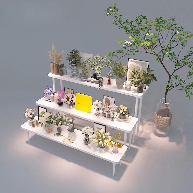 Flower shop display stand Multi-layer ladder display stand Flowing water table Nakajima display stand Setting table Swing flower