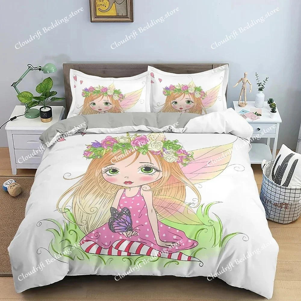 

Makeup Gril Bedding Set Fastion Cartoon Duvet Cover Bedroom Comforter Covers Twin King ​Size Quilt Cover Home Textile