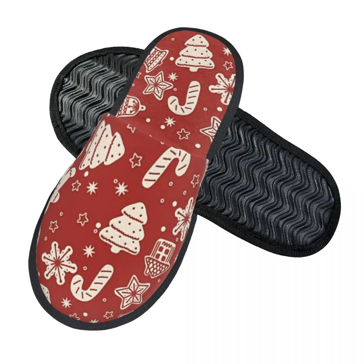 Custom Merry Christmas & Happy Holidays! Slippers Memory Foam Warm Soft Women House Slipper Indoor Comfy Shoes