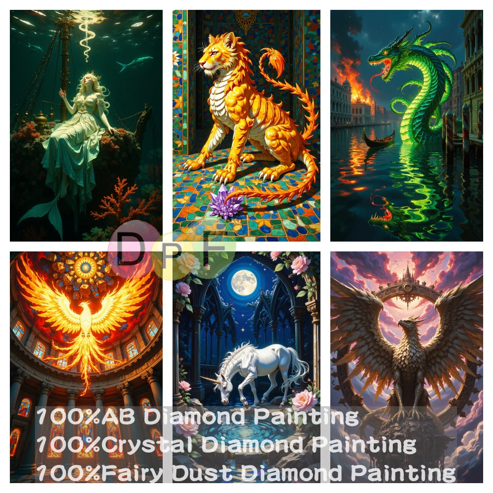 

DPF 100% Full Fairy Dust Drill Crystal AB Diamond Painting xx Embroidery Art Home Decor Crafts Gift