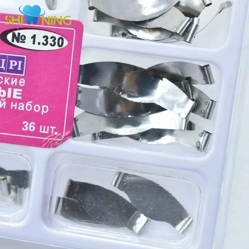 

Dental Sectional Contoured Metal Matrice Matrix Spring Clip No.1.330 Band Resin Clamping/Seperating Ring Dentist Teeth Care Tool