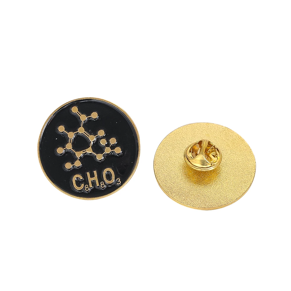 2PCS Science Enamel Pin Lab Scientist Lapel Badge Mathematics Pi Elements Periodic Table Dial Chemical Formula Brooch Jewelry