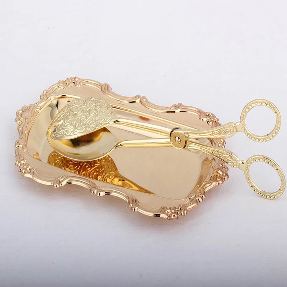 

Golden Tray Cake Plates Fruit Plate Dessert Tray Marble Decor Eco friendly Safe Food Grade Exquisite Design Wedding Birthday