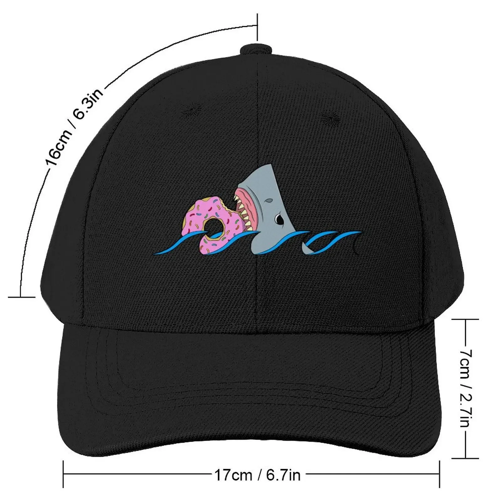 I eat what I want | Great White Shark eating a donut Baseball Cap Trucker Cap Streetwear Women's Men's