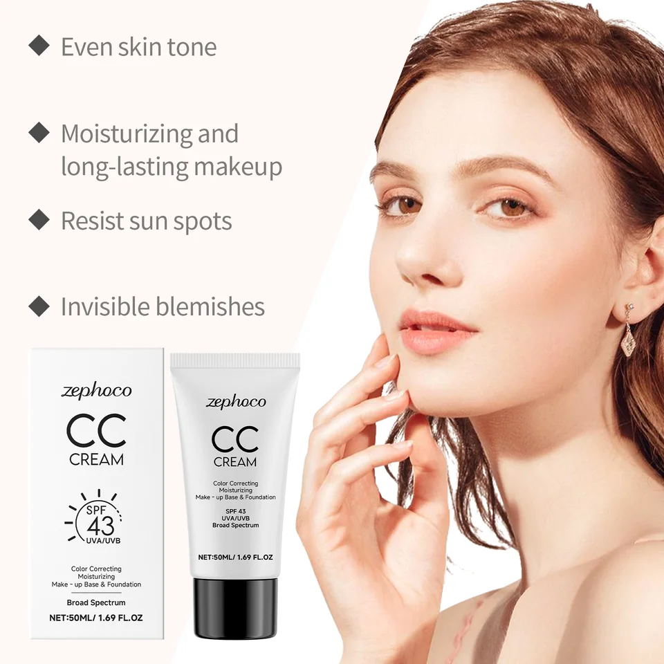 Zephoco CC Cream SPF 43 Moisturizing Makeup Base