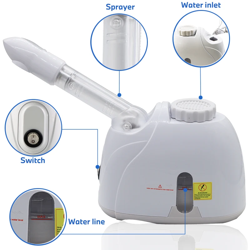 Facial Steamer Vapor Mist Sprayer SPA Steaming Machine Beauty Instrument Face Skin Care Tools Professional Steamer Vamsluna