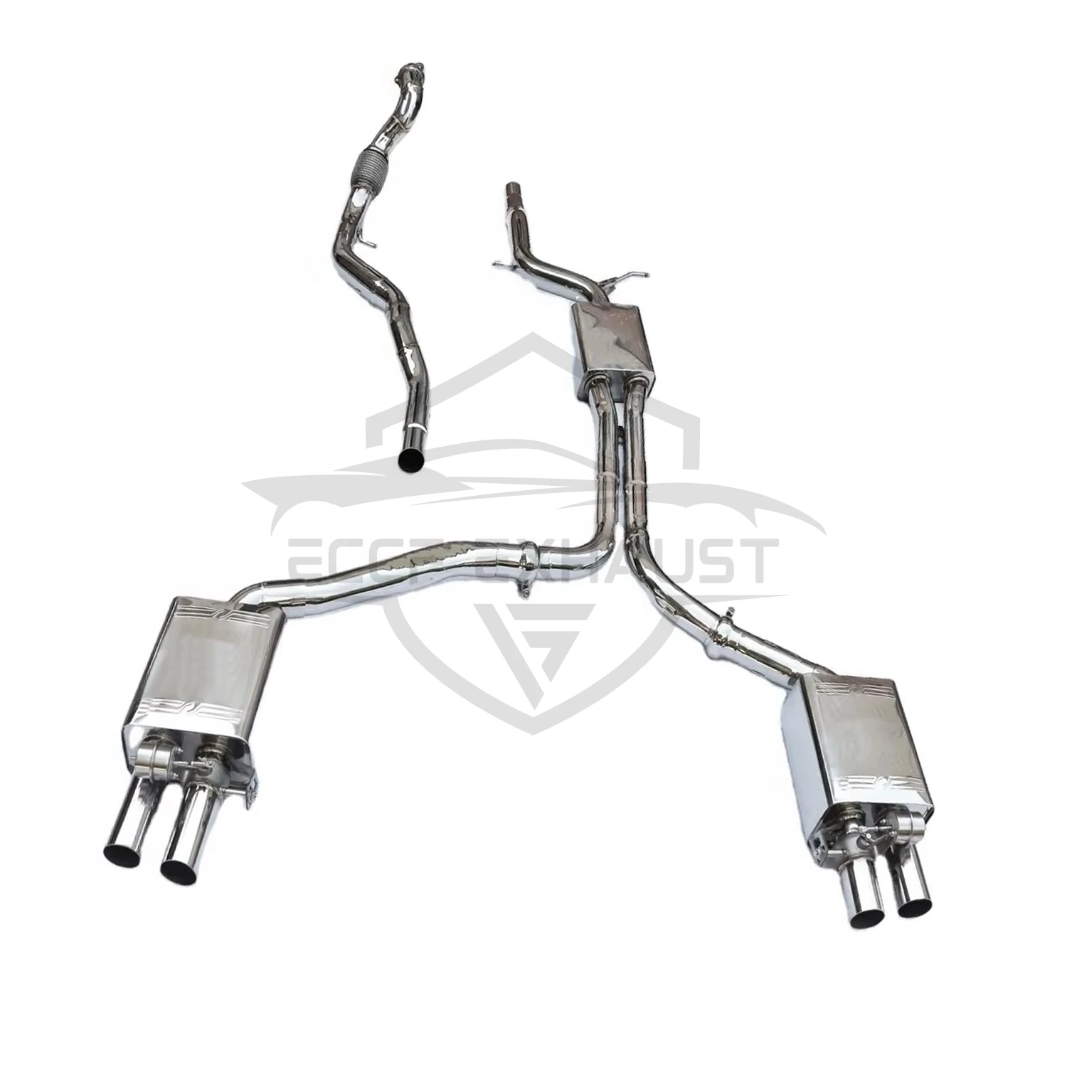 

Sporty Pneumatic Valve Stainless Steel Catback Exhaust With front pipe For Audi A6 A7 C7 2.0L 2.5L 3.0L Performance Upgrade