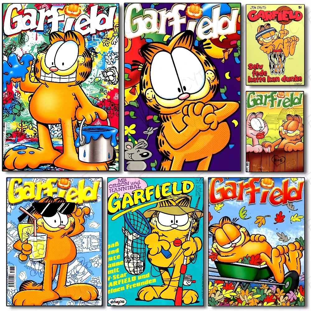 

Аниме G-G-Garfields Cat постер многоцелевой настенный рисунок для гостиной, спальни, офиса, прихожей, бара | Идея подарка для домашнего декора