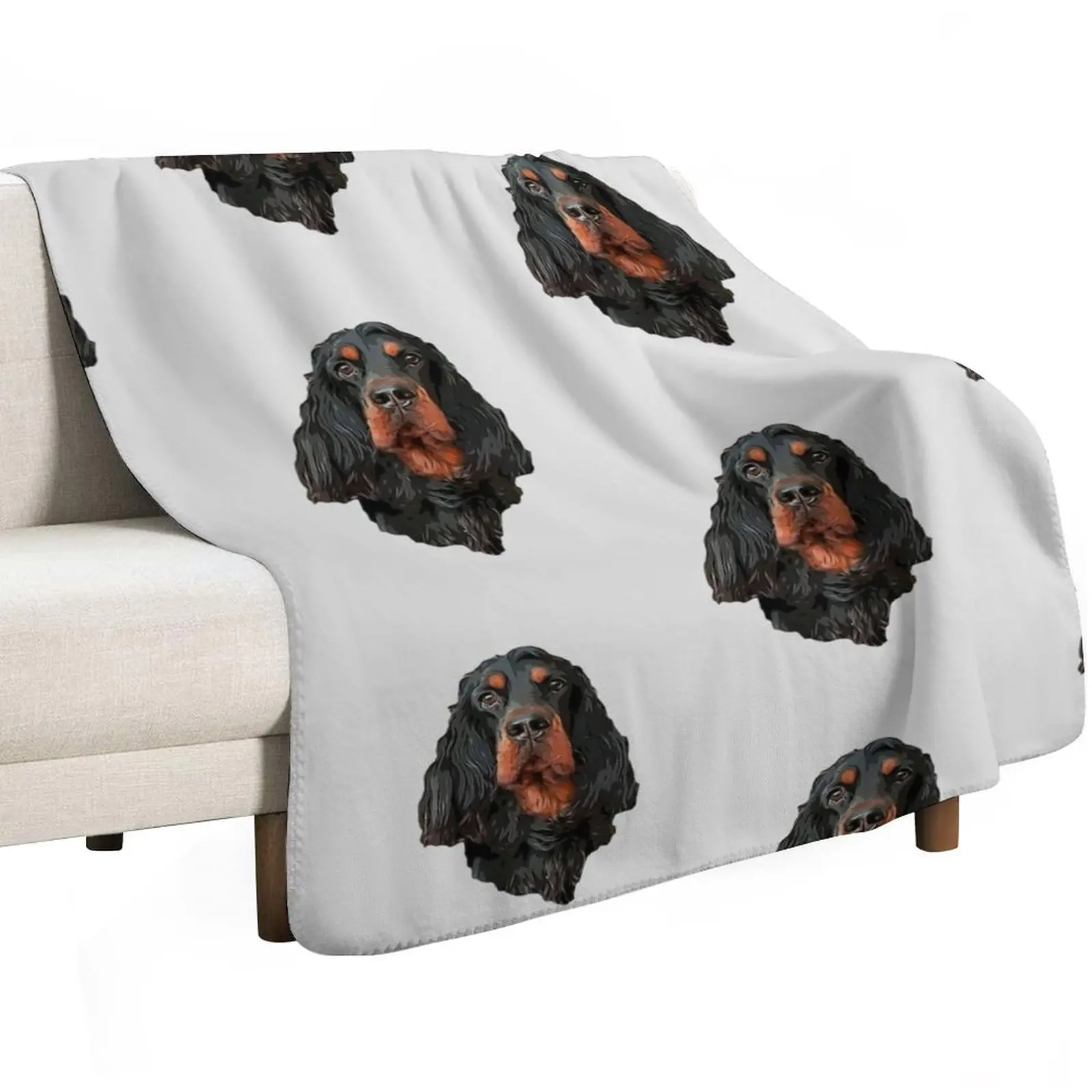 Gordon Setter - Stunning Artistic Portrait Throw Blanket Bed Soft Hairy sofa bed bed plaid Blankets