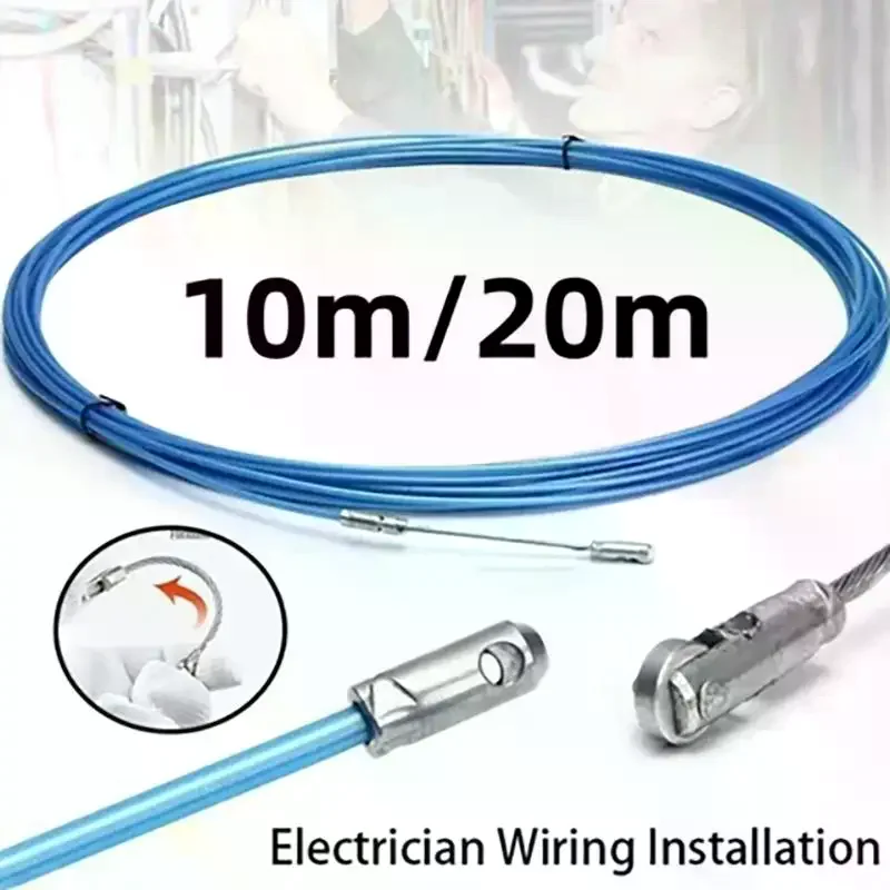 Pull Wires Through Walls: 10M/20M Electrical Wire Threader Cable Puller Wall Guide Wiring Installation Tool