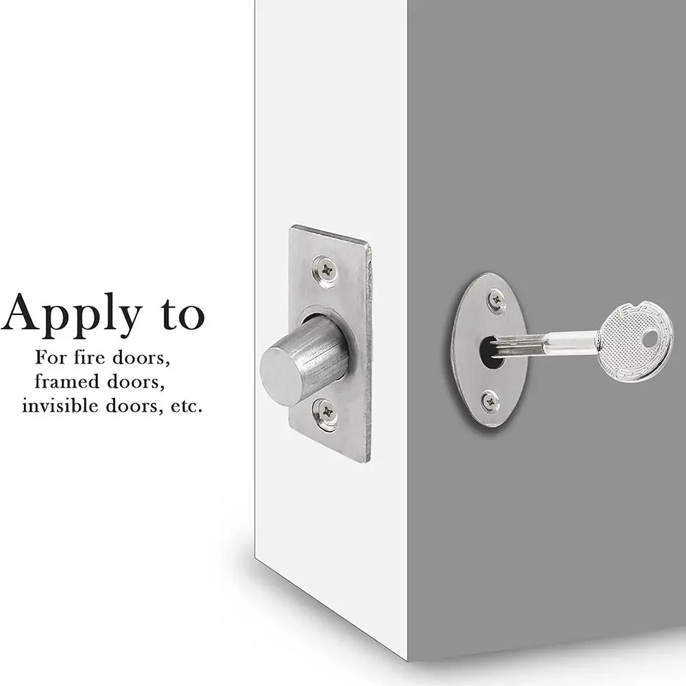 Easy Install Stainless Steel Invisible Door Lock Thicken Simple Mortise Lock Manager Lock