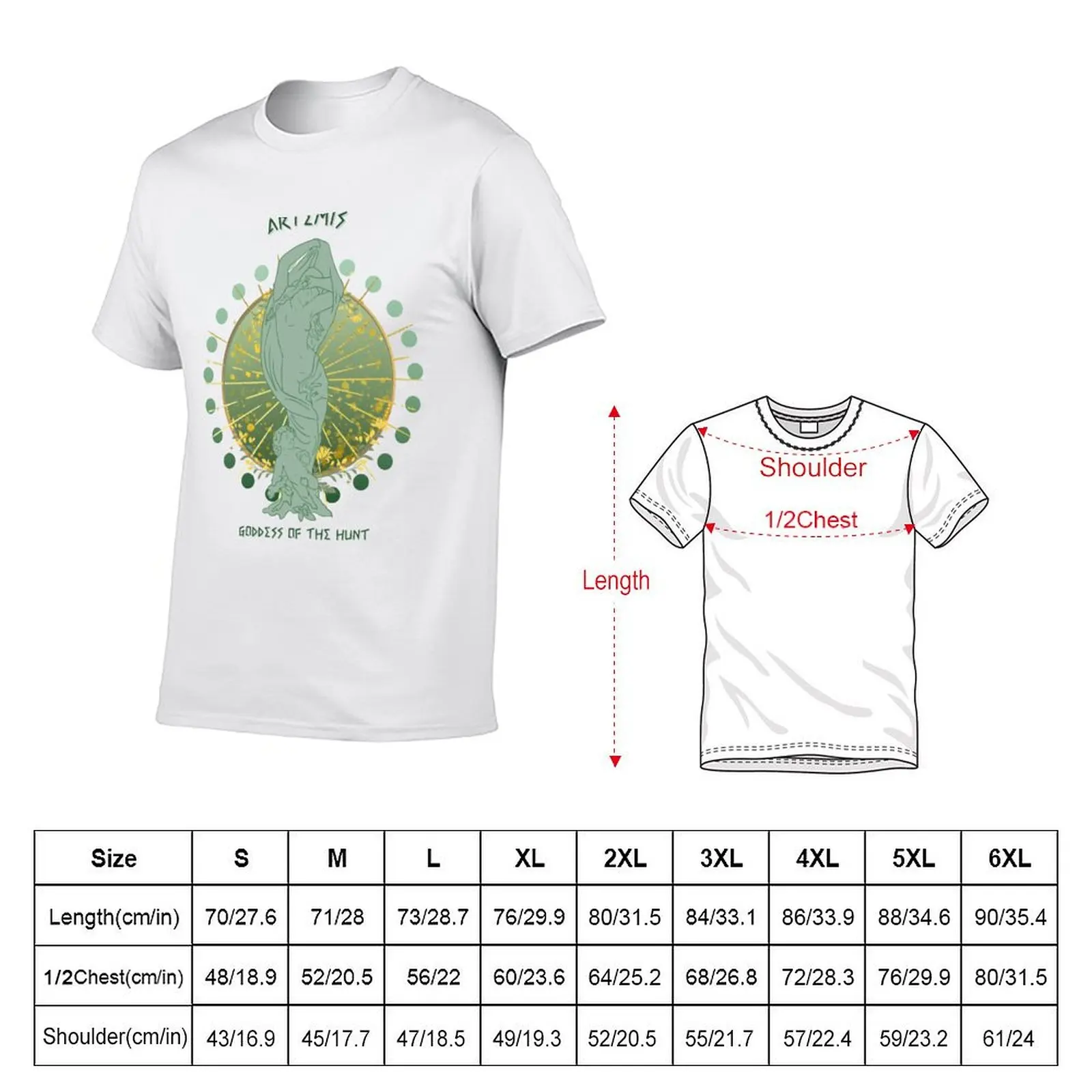 Artemis goddess of the hunt T-Shirt Soft Stretch Short Sleeve Top