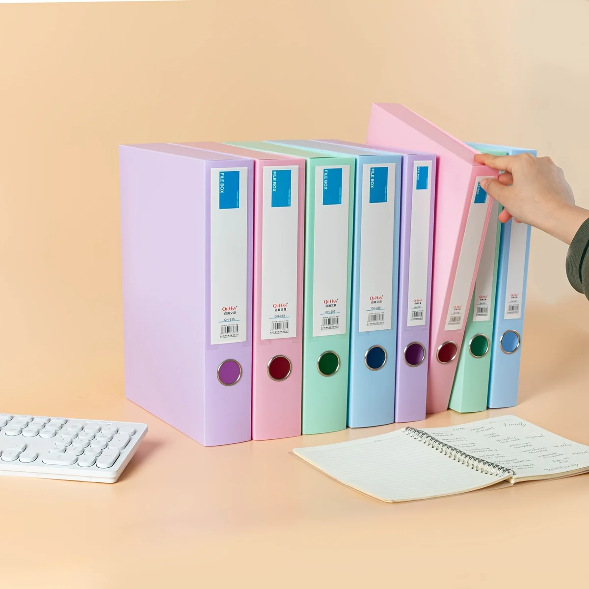 1 قطعة صندوق مجلد ملفات A4 قابل للتوسيع، ظهر عريض 35 مم، مادة PP، إغلاق آمن مع شريط لاصق، تخزين منظم المستندات #2