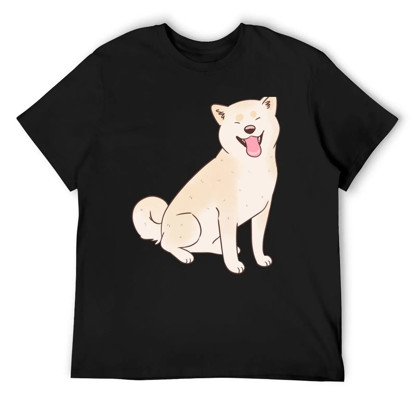 

Cream shiba inu dog illustration T-Shirt boys whites valentines boutique clothes vintage clothes black t shirts for men