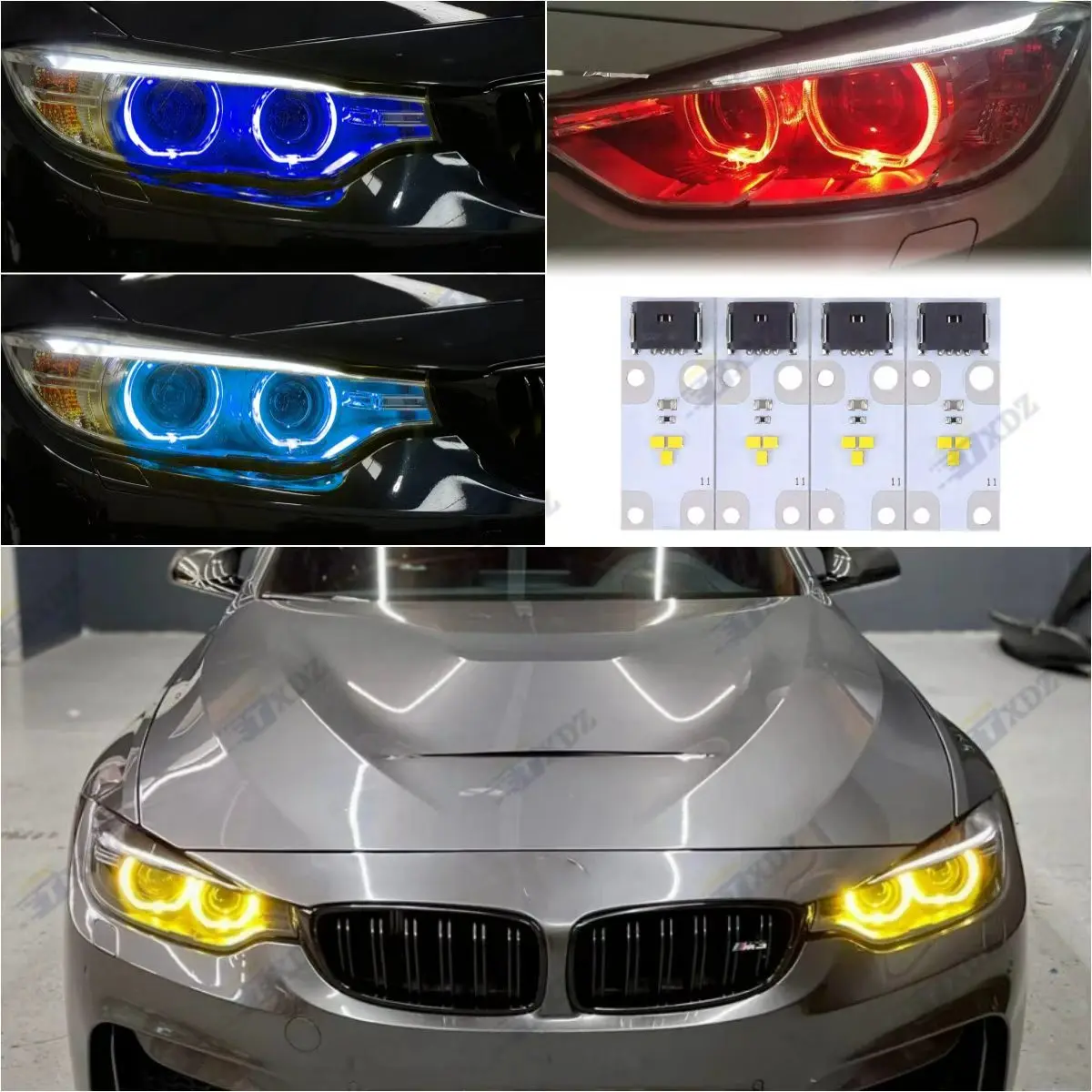 

Xenon Headlight Yellow Angel Eyes DRL Board For BMW F32 F33 F36 F82 F80 M3 M4 2014-2017 Insert Diode Module Blue Red 63117263051
