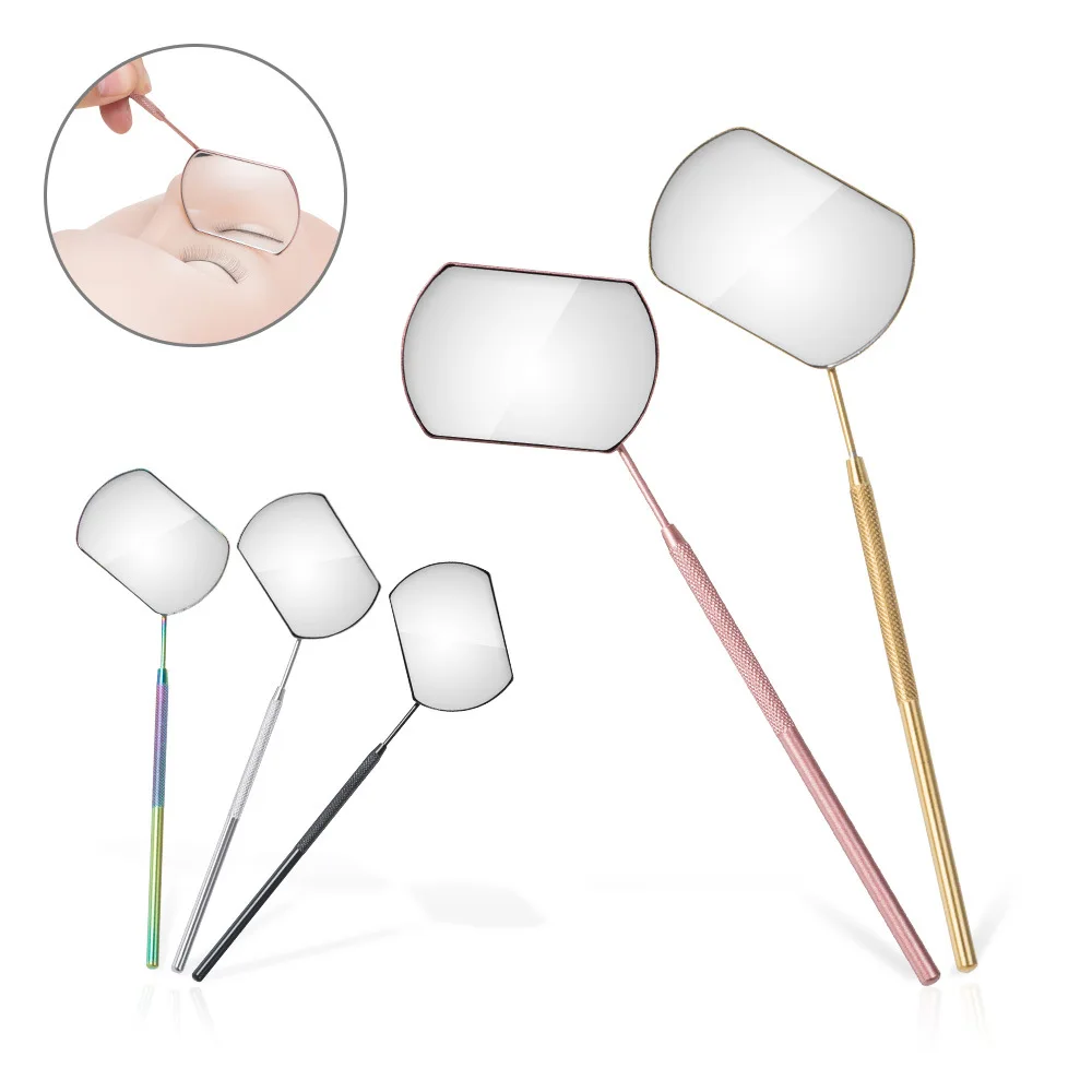 1PCS Multi Colors Stainless Steel Multifunction Checking Lash Mirror Eyelashes Extension Beauty Makeup Portable Mirror Tool