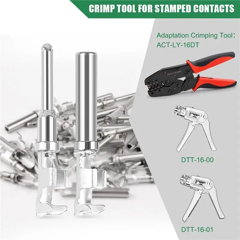 DT17 400x DT Connector Terminal Kit Size 16 Male Pins 1060-16-0122 Female Sockets 1062-16-0122 Open for Barrel Style Contact