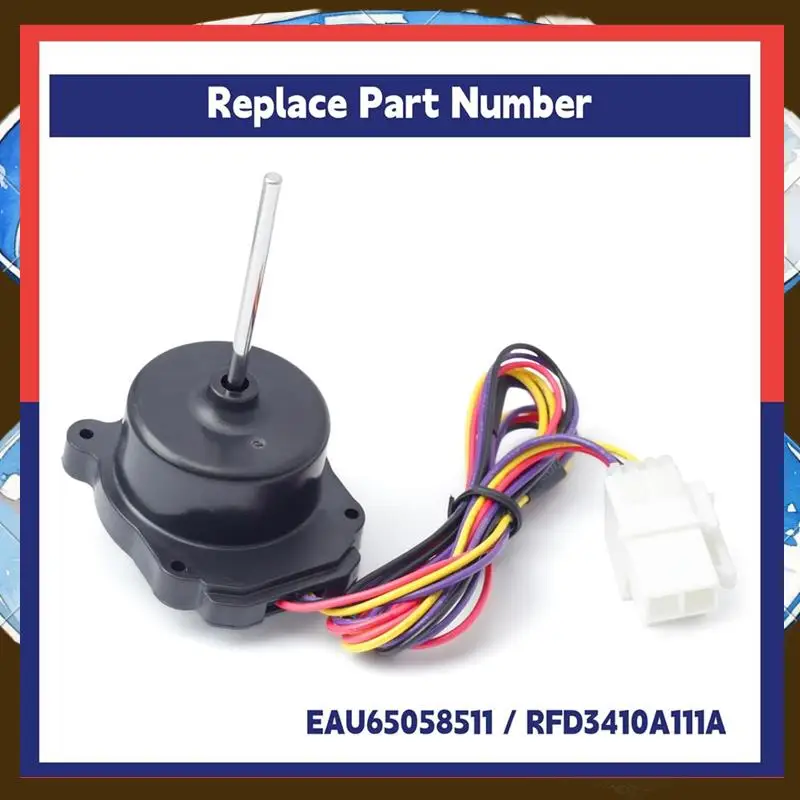 

EAU65058511 Refrigerator Condenser Fan Motor Assembly Compatible Freezer Evaporator Fan Motor Parts Replace RFD3410A111A-TFBC