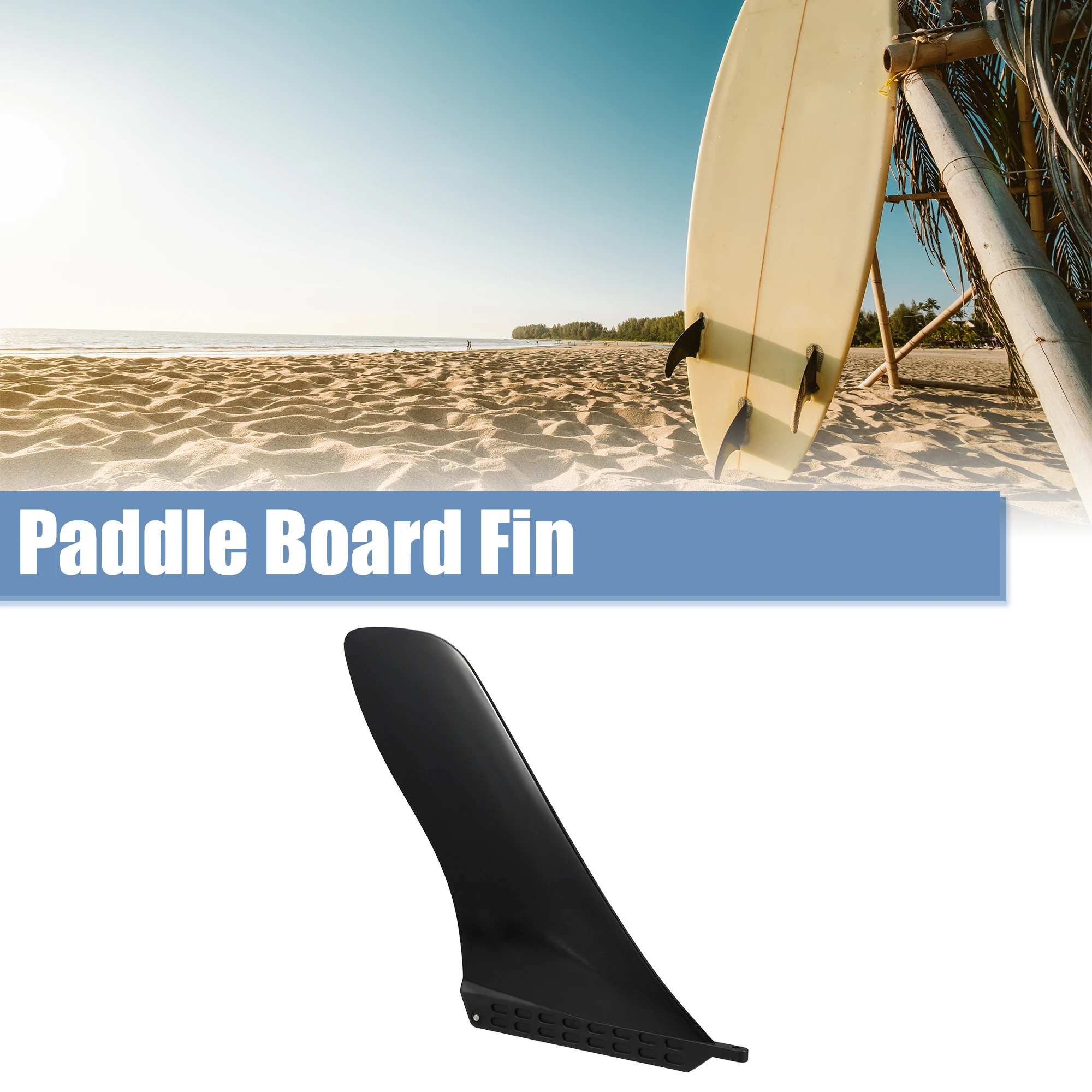 

X Autohaux 9" Surfboard Fin Paddle Board Fin Detachable Nylon Fiber Universal for SUP Black