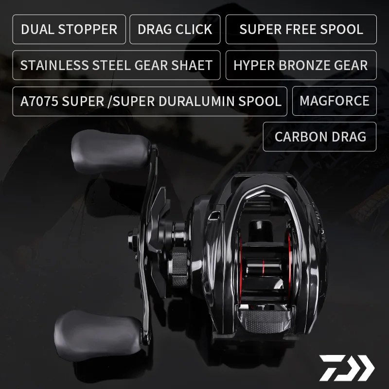

Daiwa 2025 PT300 Baitcasting Reel Magforce Brake Drag Clicker 13kg Max Drag Heavy Duty Snakehead Fishing