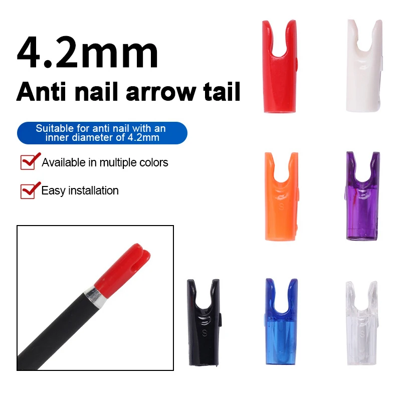 10Pcs Plastic Arrow Pin Nocks Replacement Size S For ID4.2mm Carbon Arrow Shaft Archery Accessory DIY Arrow