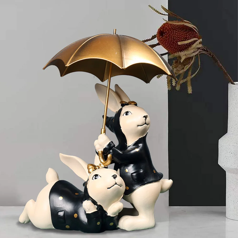 Original Decoration Living Room Light Luxury Umbrella Animal Decorations Wine Cabinet Decoration Retro Creative Model Ornaments