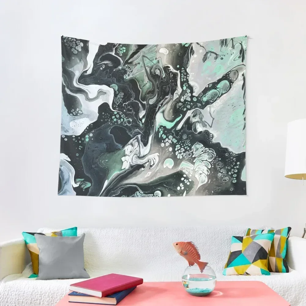 

Hint of Mint (Marbled Abstract Pour) Tapestry House Decorations Decoration Pictures Room Wall Room Aesthetic Tapestry