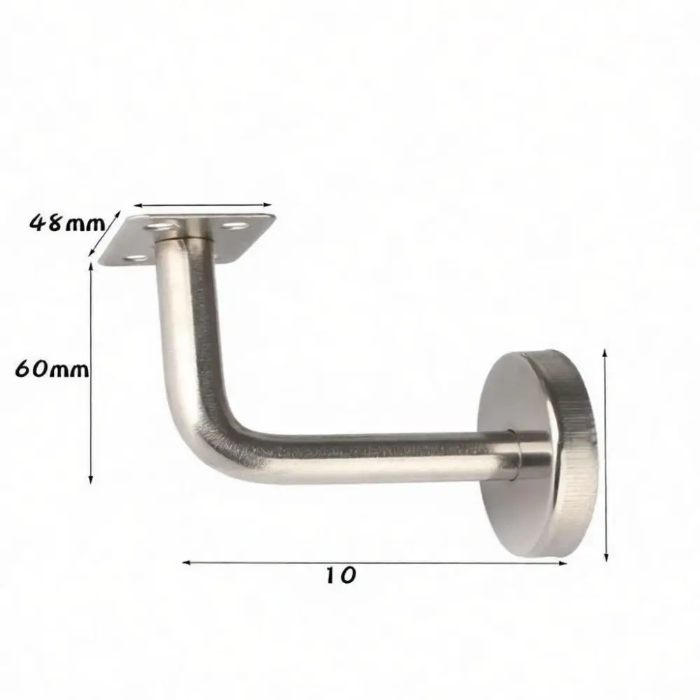 Solid 201 Stainless Steel Wall Support Bracket Handrail Stair Holder Modern Railing Accessory Home Improvement Hardware