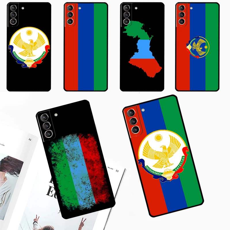 Dagestan Flag Coat Of Arms Case For Samsung Galaxy S24 S23 S22 Ultra Note 20 10 S8 S9 S10 Plus S20 FE S21 FE Cover