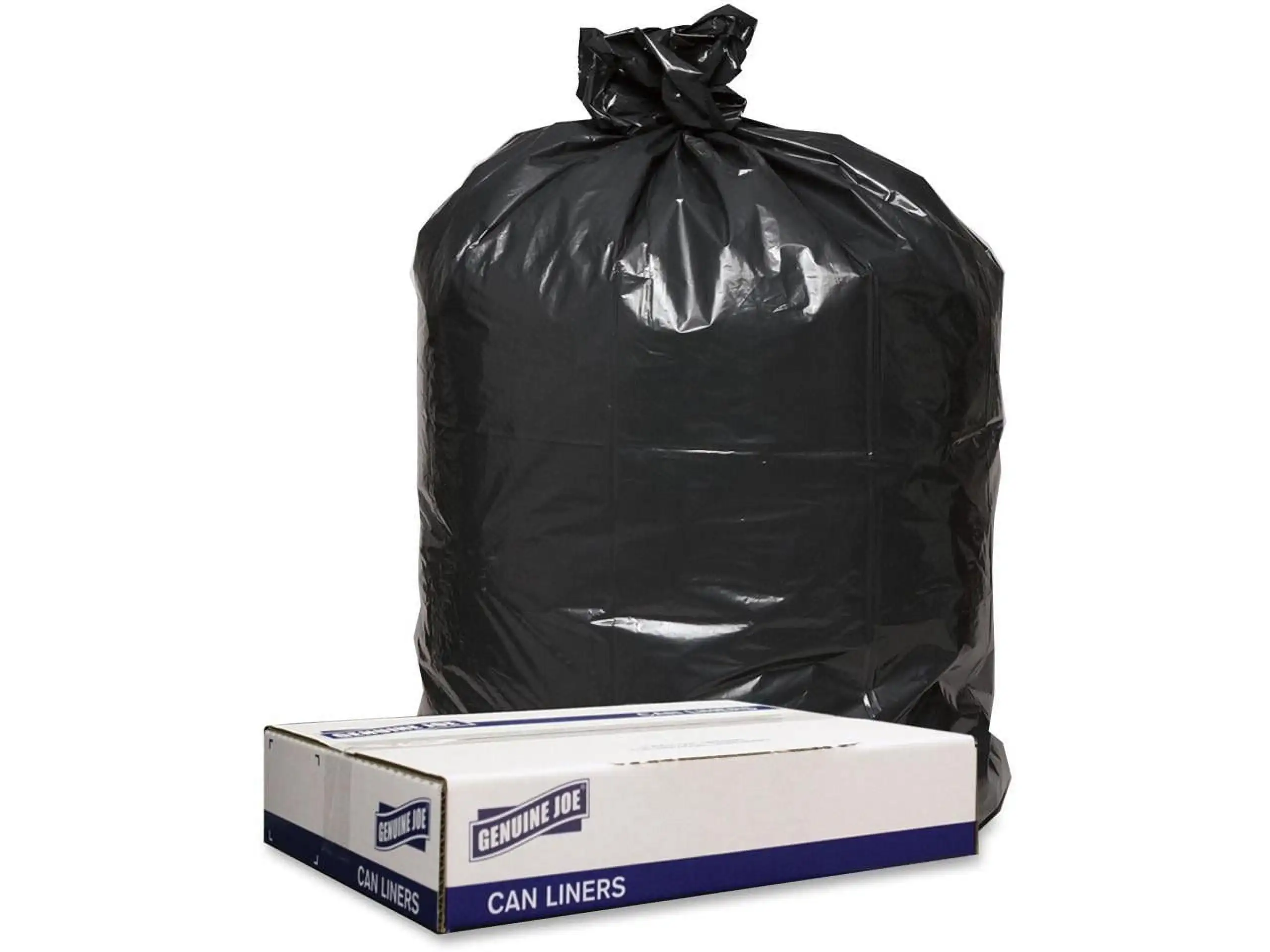 

Genuine Joe Trash Can Liners 1.2Mil 43X47 100Bg/Ct Black 98210