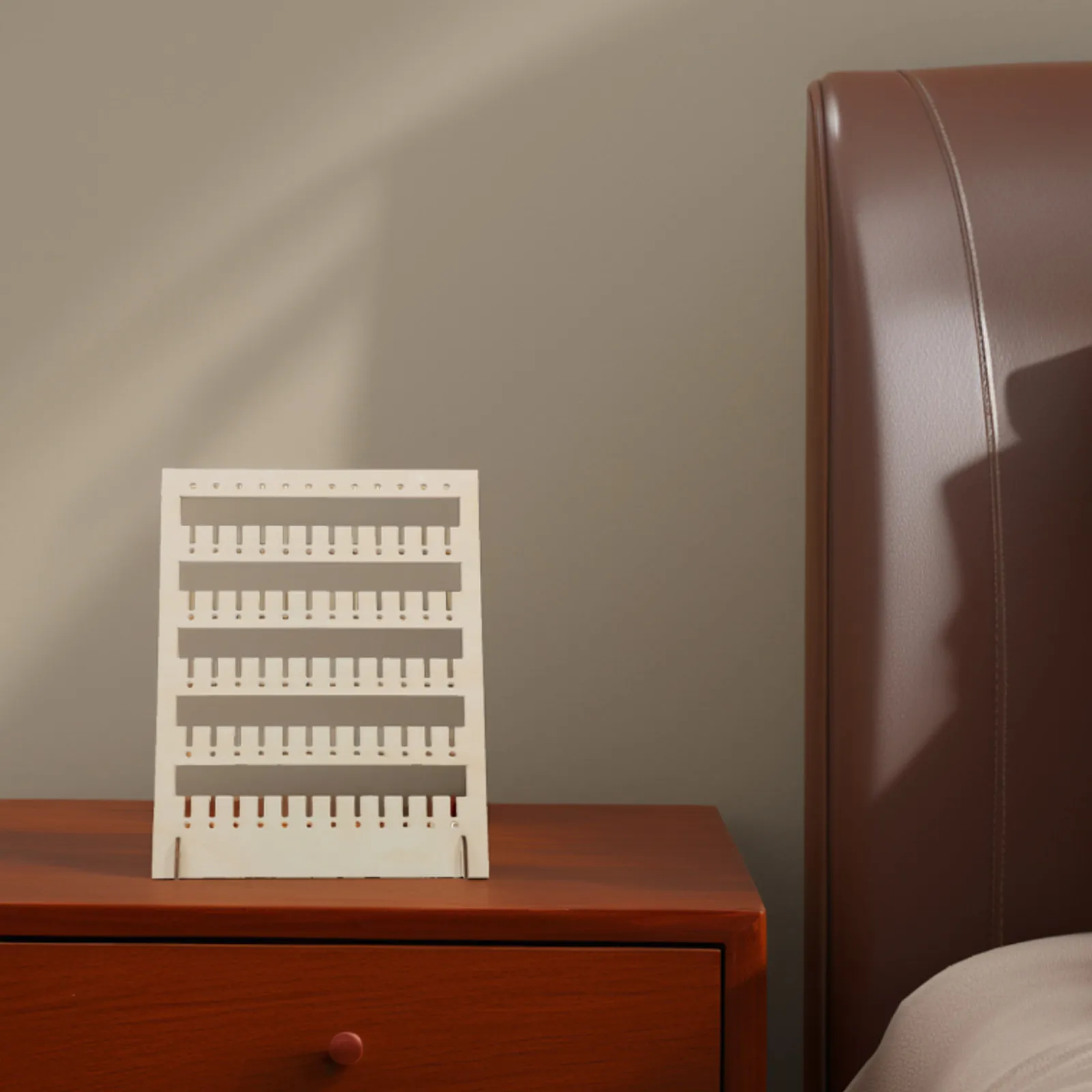 

Wooden Jewelry Display Rack Pegboard Organizer Stand for Vendor Events Craft Shows Home Decor Necklace Bracelet Holder