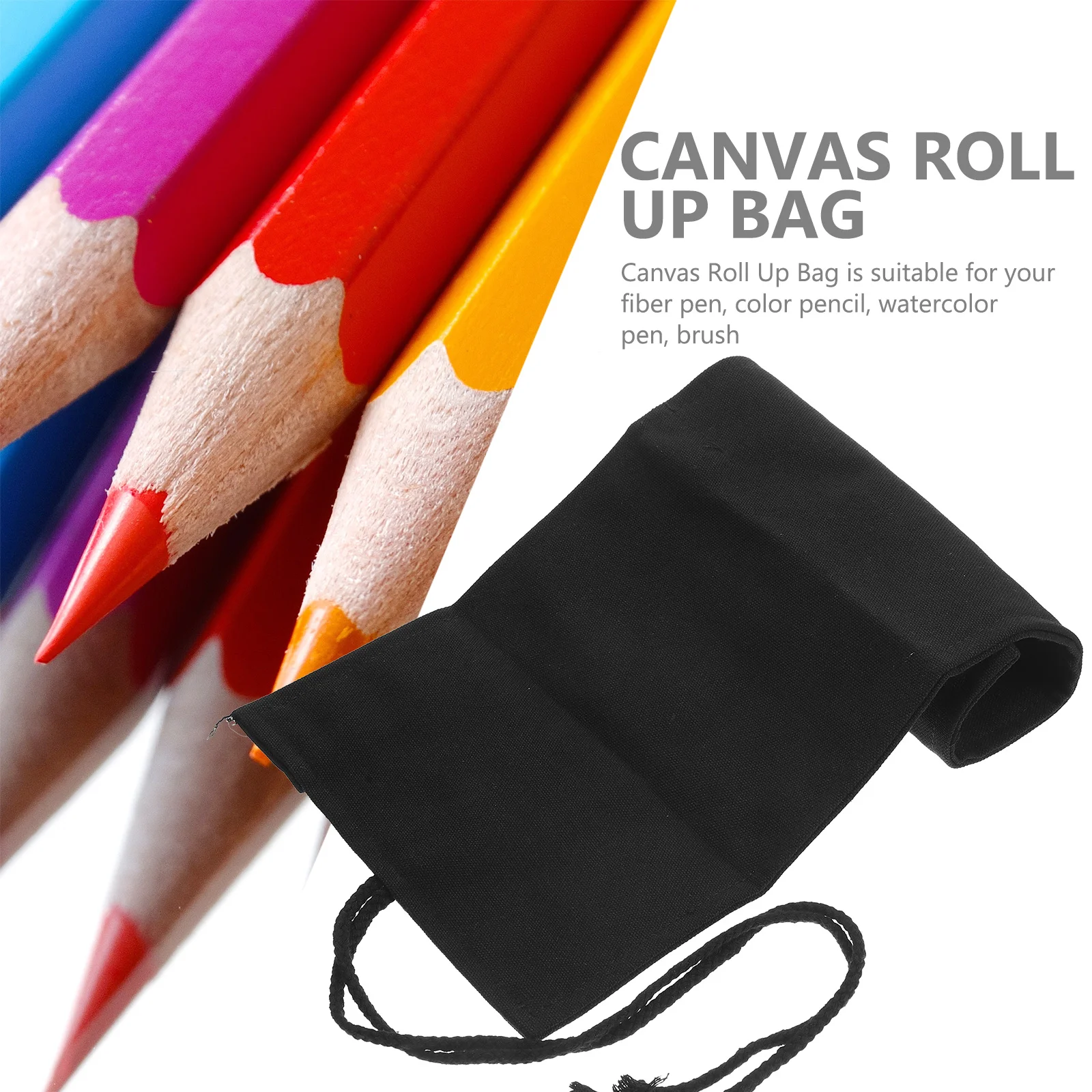 سعة كبيرة قماش قلم رصاص نشمر حافظة القلم المنظم حقيبة التخزين لأقلام الرصاص الملونة علامات فرش لوازم الفن المحمولة