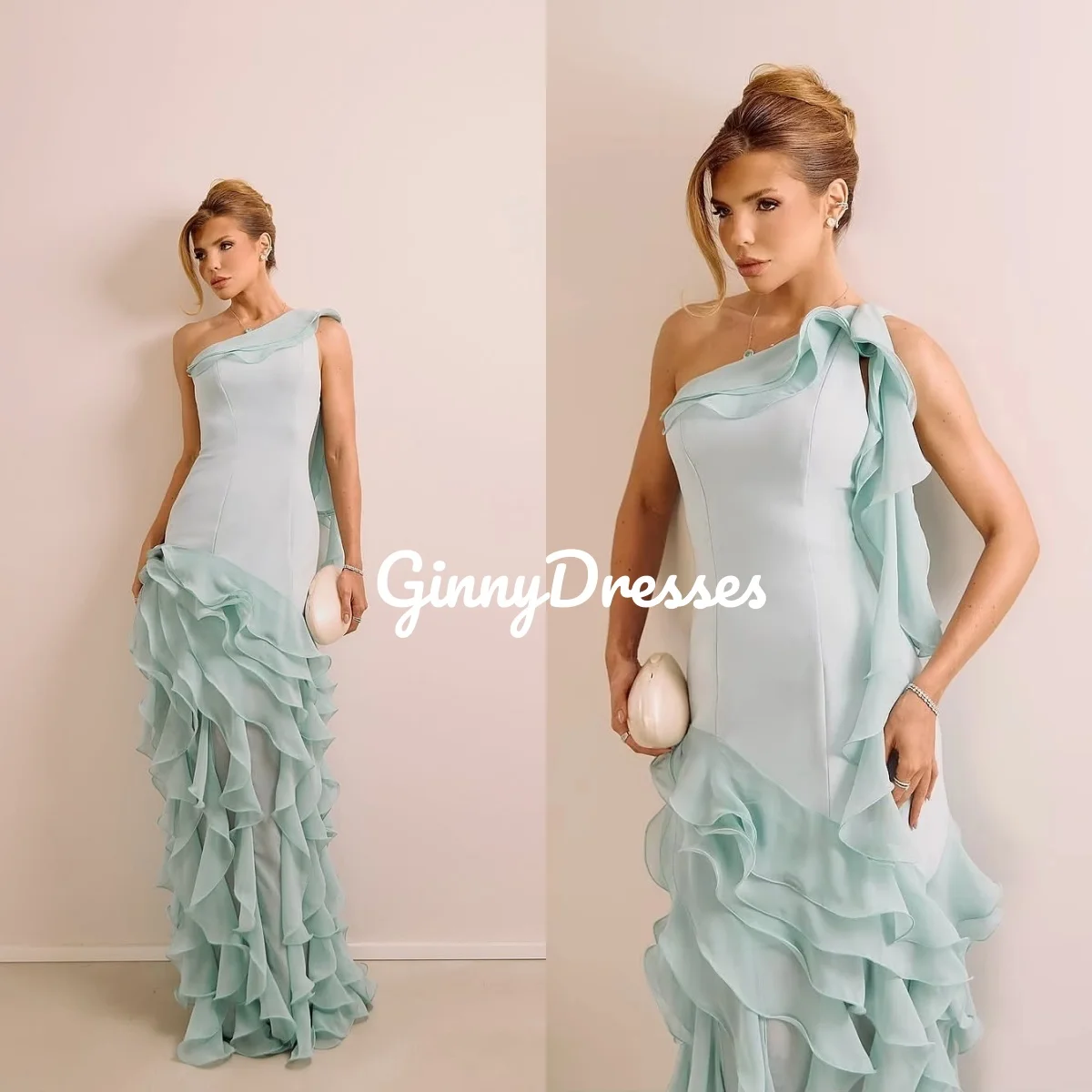 

فساتين سهرة Настроить платья трапециевидной формы длиной до пола с рюшами для особых мероприятий Платья без рукавов на молнии на одно плечо для выпускного вечера