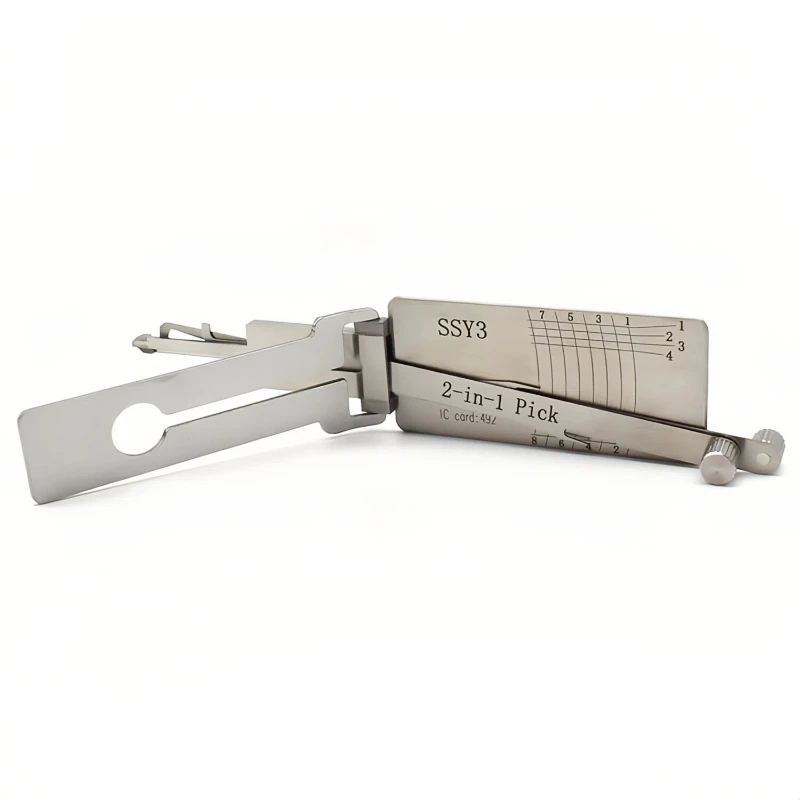 Lishi SSY3 2 in 1 Locksmith Tool Lock Pick & Decoder Flat Milling for SsangYong Models view 2