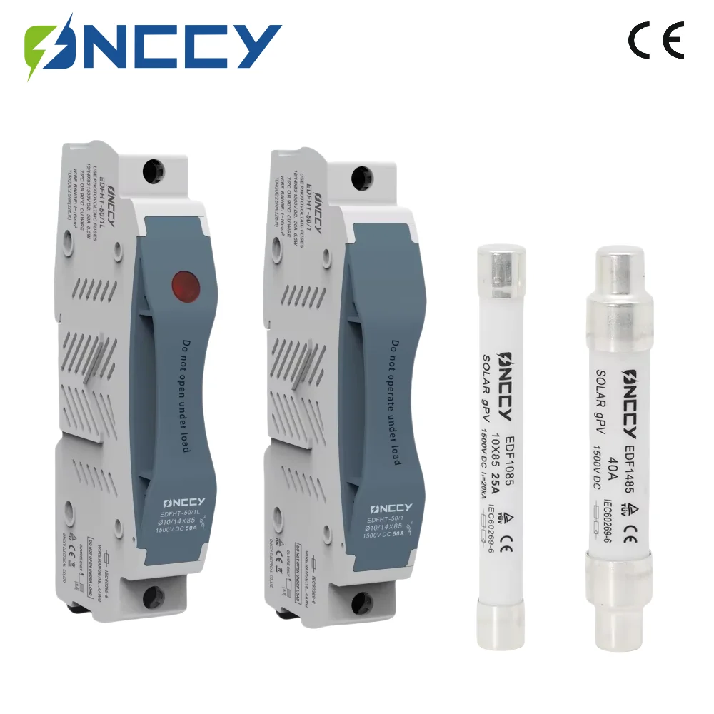 

ONCCY 1 SET DC Fuse Holder 1P High Voltage Solar PV 1500V Photovoltaic System Protection Protector gpV