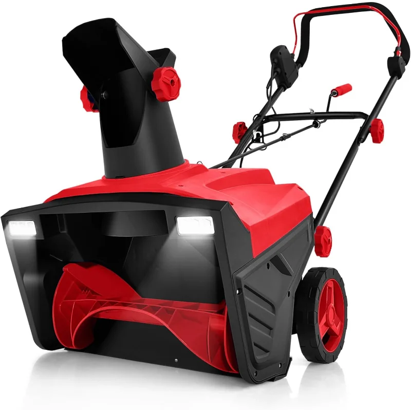 

Goplus Electric Snow Blower, 3190 RPM 20”W Corded Snow Thrower w/ 15 AMP Motor, 180° Rotating & 30 FT Throwing Chute