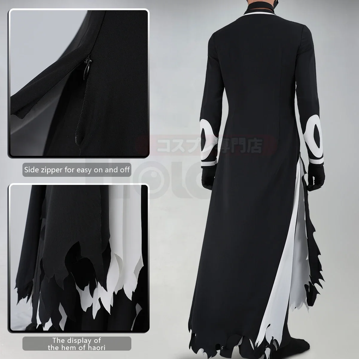 Cosplay Blea Anime Kurosaki Ichigo Cosplay disfraz Haori chaleco pantalones negro blanco Cos convención Unisex Halloween Navidad