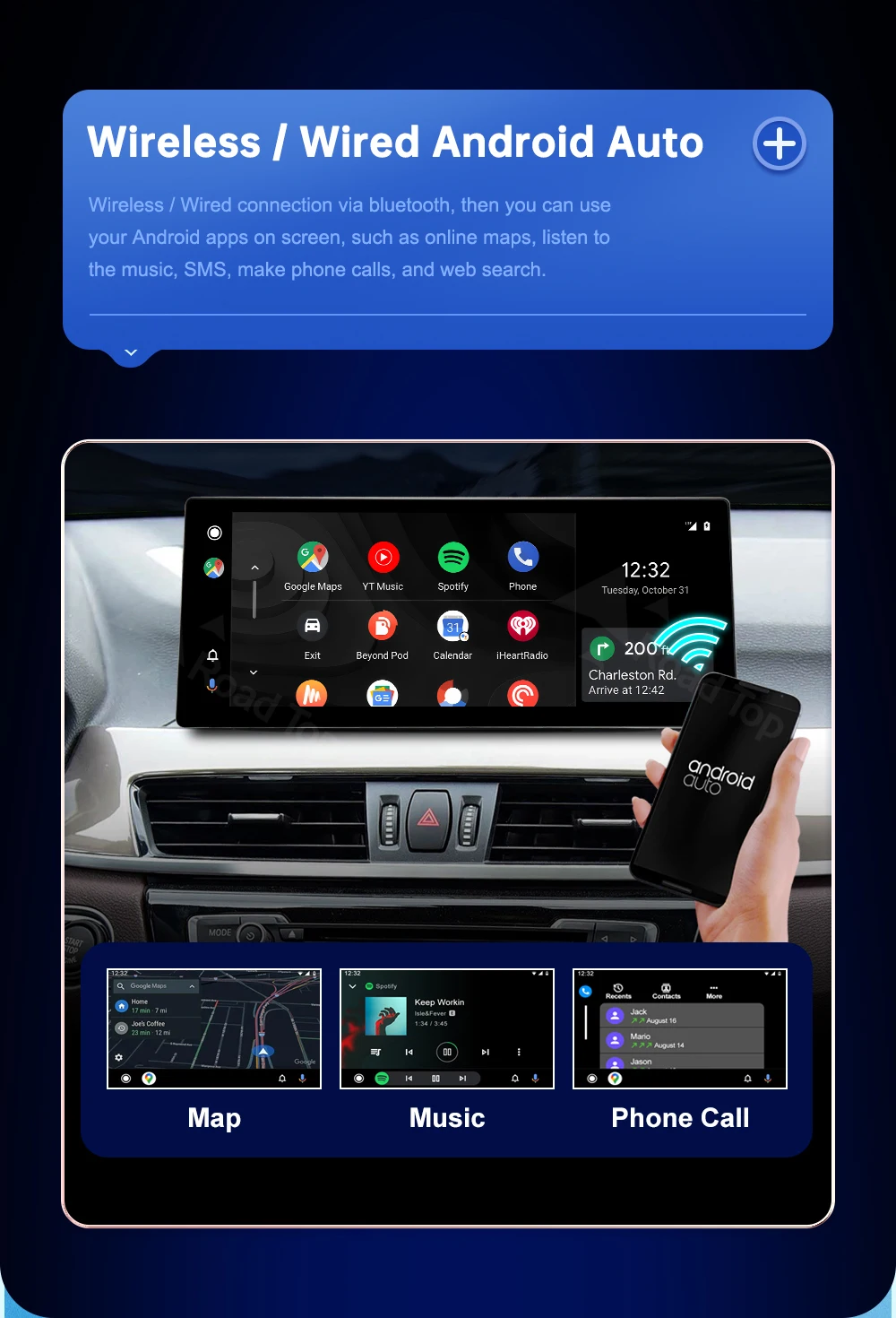 Road Top Linux Display Multimedia Player für BMW X1 F48 2015-2022 NBT EVO GPS Carplay Touchscreen – Detail 9