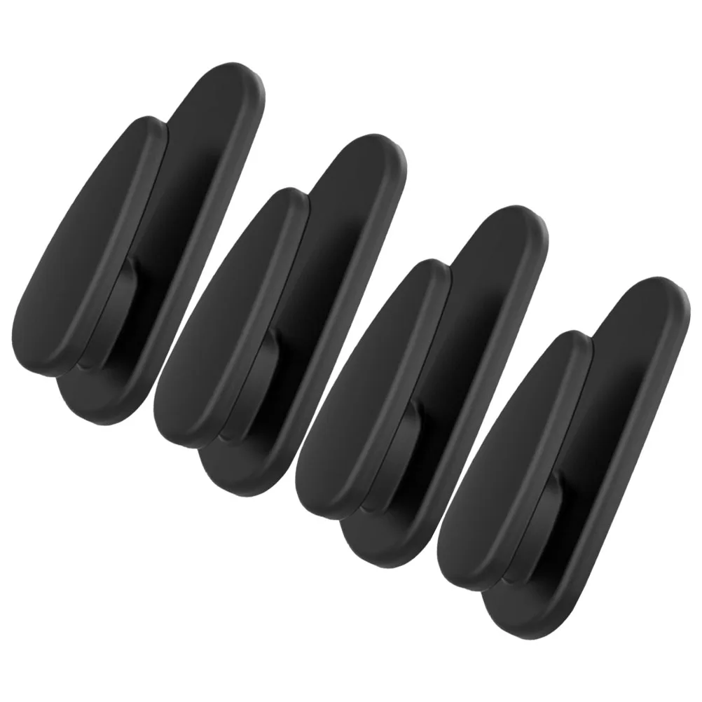 

4pcs Car Hooks For Purses Bags Mini Dashboard Mount Storage Organizer Key Earphone Cable Holder Auto Accessories Durable Abs