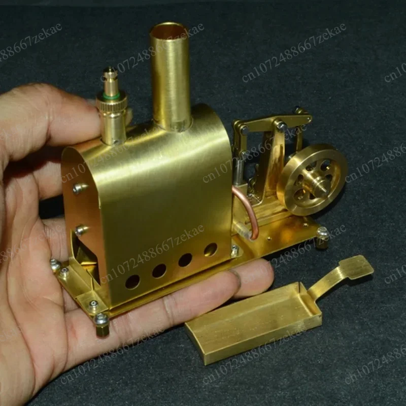 Mini Brass Steam Boiler Retro Steam Engine Model with Safety Valve