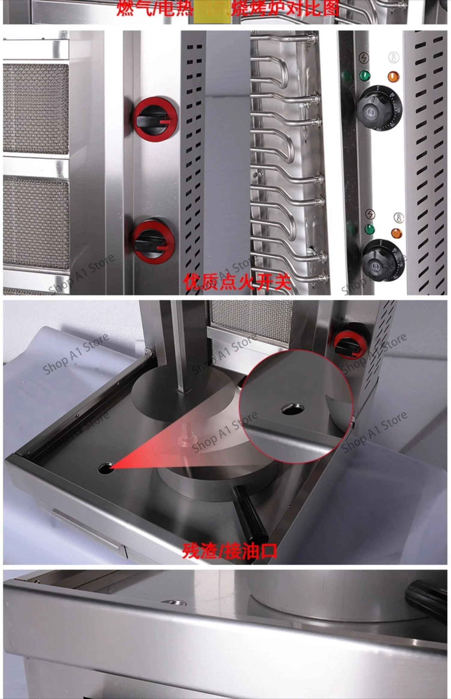 Electric Mini Doner Kebab Machine Rotating Vertical Grill For Turkish Shawarma Middle East Home Restaurant Meat Roaster