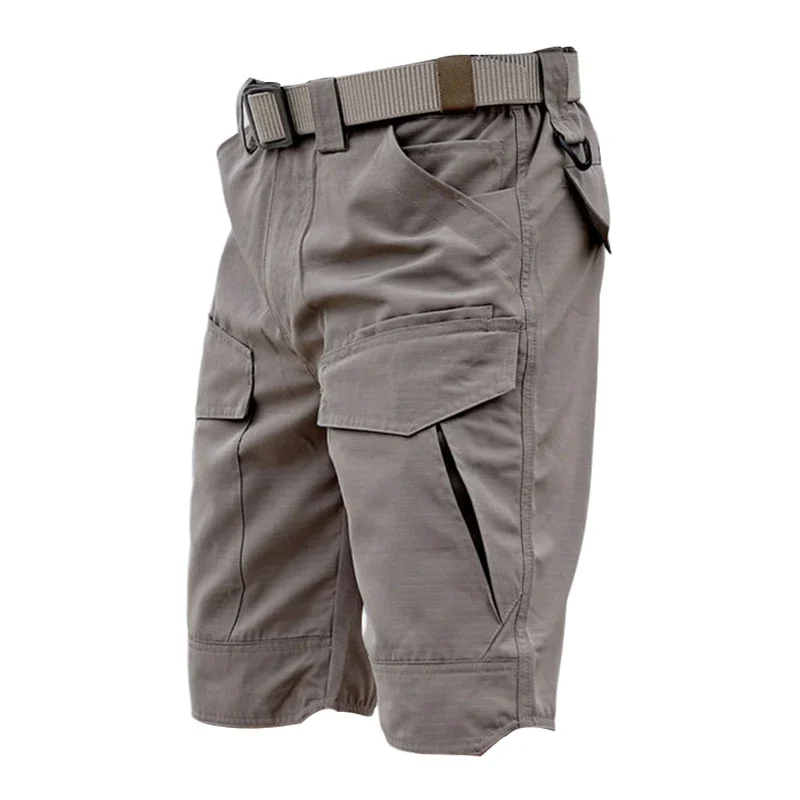 Man Shorts Summer Waterproof Tactical Cargo Shorts Quick Dry Men Trousers Multi-Pocket Breathable Overalls Outdoor Beach Shorts