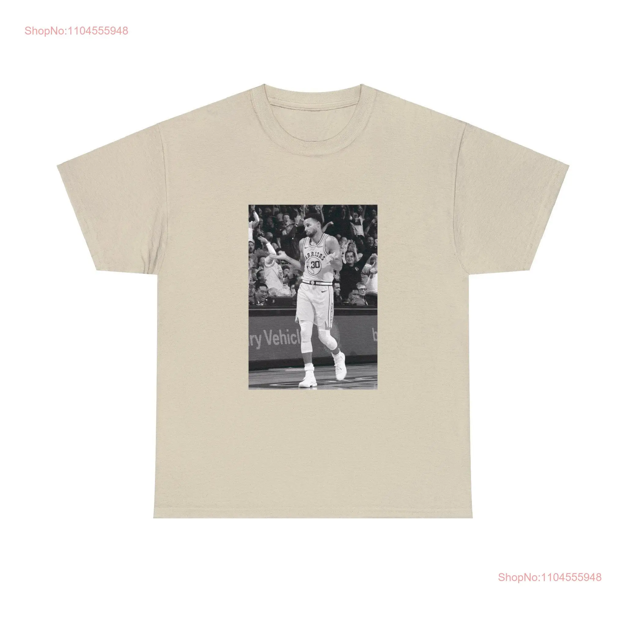 Beige B W Stephen Curry Shrug T-Shirt lang oder kurze Ärmel