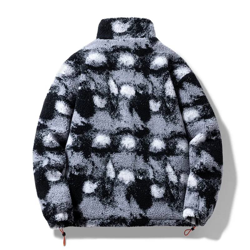 Autumn Winter Men Down Coat New Thicken Fleece Contrast Color Male Jacket Stand Collar Long Sleeve Comfortable Man Outerwear