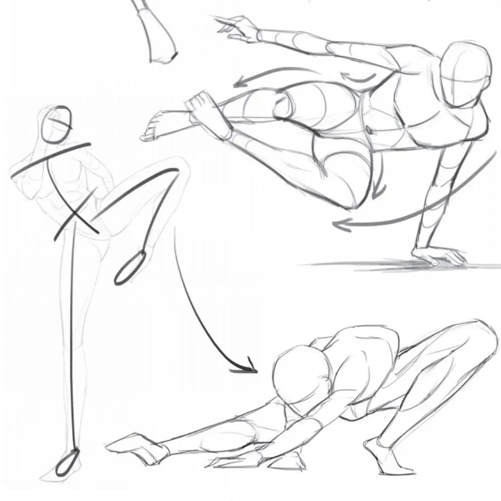 Practicing Human Body Structure Hand Painted Tutorial Books Art Copy Practice Book Art Tracing Sketch Line Draft Practice Books