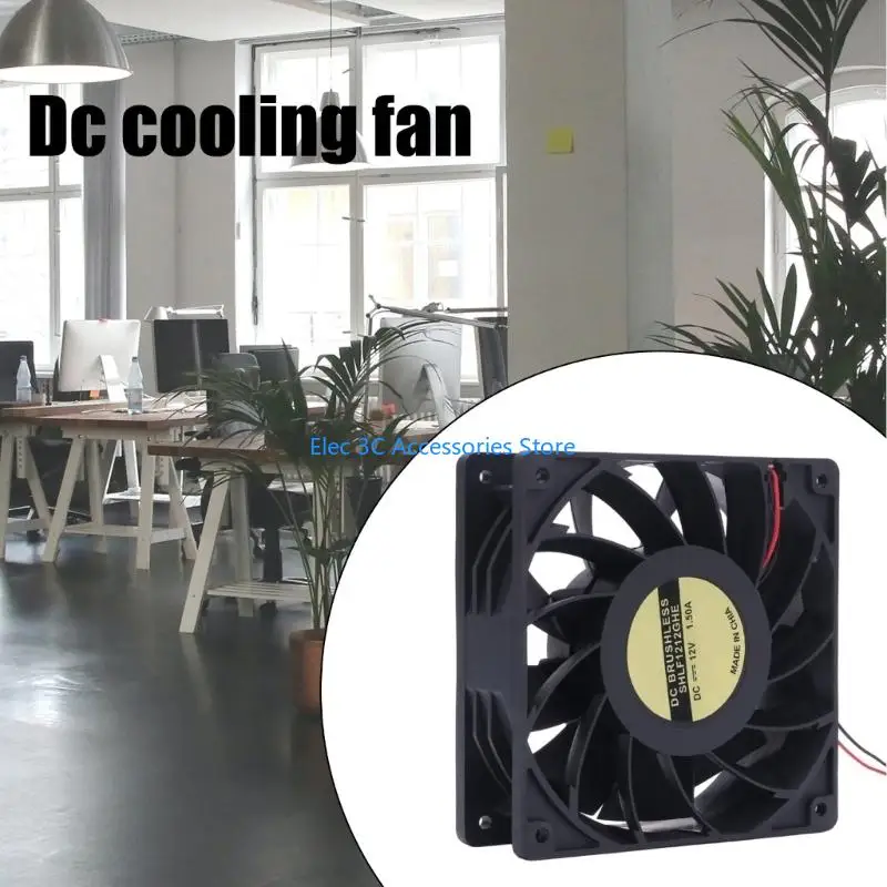 Y51A FFB1224EHE 120mm Bearing Fan, Low Noise Fast Speed for Electronic Device Temperature Control
